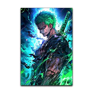 تابلو شاسی دنیای قاب مدل انیمه وان پیس رورونوآ زورو طرح Roronoa Zoro One Piece Anime کد SIDE11