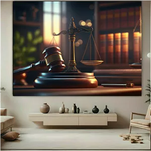 تابلو شاسی طرح مخمل دادگاه مدل  ترازوی عدالت کد BK23137