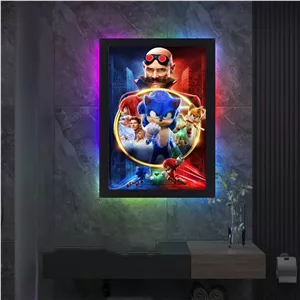 تابلو نوری طرح بازی سونیک مدل کنترلی مولتی کالر RGB
