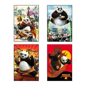 تابلو شاسی دنیای قاب طرح پاندای کونگ‌فوکار Kung Fu Panda کد 90489 مجموعه 4 عددی