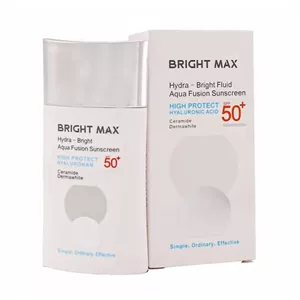 فلوئید ضد آفتاب آکوافیوژن هیدرا برایت SPF50 برایت مکس 50 میلی لیتر