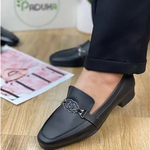 کفش زنانه کالج یراق گوچی پنجه مربعی کد 23134