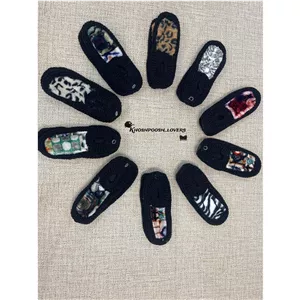 پاپوش بافت زنانه مدل پلنگی و آبرنگی فری سایز کد 0317