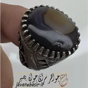 انگشتر عقیق رگه‌دار - انرژی پایدار برای موفقیت و سلامتی
