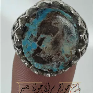 انگشترفیروزه دست‌تراش؛ سنگ هنر آمیخته با انرژی جذب فرصت‌ها