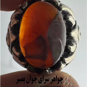 انگشتر عقیق سرخ یمن مصور زنده هنر استاد خشیج