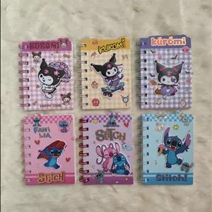 دفترچه سیمی وارداتی فانتزی نقش برجسته دخترانه و پسرانه طرح کرومی و استیچ