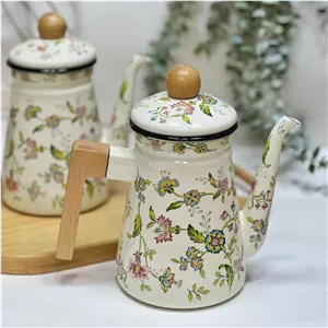 کتری گلدار لعابی 1/5 لیتری