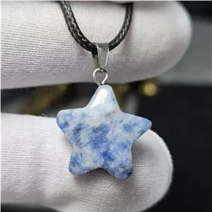 آویز گردنبد سنگ سودالیت معدنی کد 35263