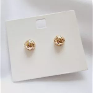 گوشواره میخی تکی نگین دار مدل1 طلایی