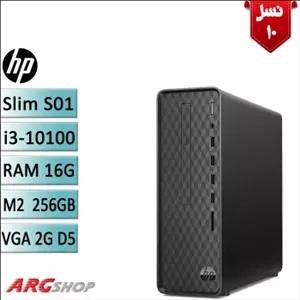 مینی کیس استوک نسل دهم i3-10100  اچ پی HP Slim S01 با رم 16 و گرافیک 2گیگDDR5