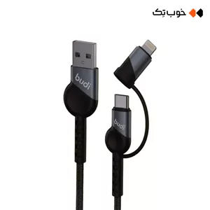 کابل شارژ کنفی USB به USB-Cلایتنینگ Budi DC231TL10B
