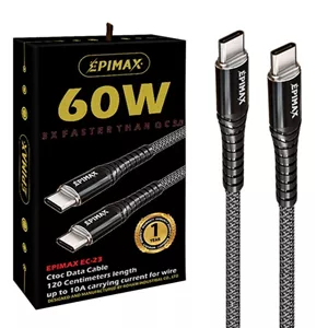 کابل شارژ  دو سر تایپ سی 60 وات EPIMAX مدل EC-23
