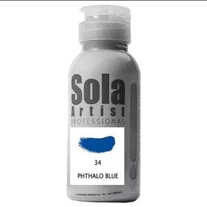 رنگ اکریلیک سرمه ای سولا کد PHTHALO BLUE 34