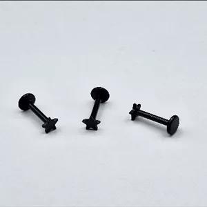 پیرسینگ پشت صاف ستاره مشکی کد 60