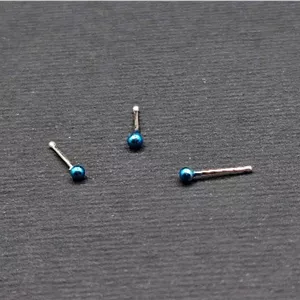 پیرسینگ میخی نقره پره بینی گوی آبی فیروزه ای کد 662