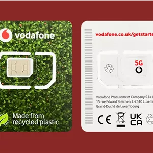 سیم کارت های دوقولو (شماره سریالی پشت سر هم)فیزیکی ودافون انگلیس -فعال (سیم کارت بین المللی، بدون باندل)-کد 044