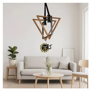 لوستر 2 شعله رمانتیک دیزاین مدل Wood And Metal