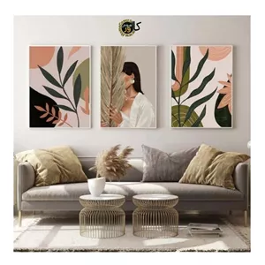 تابلو دکوراتیو رمانتیک دیزاین مدل الگانزا د آرته Eleganza D'Arte مجموعه 3 عددی