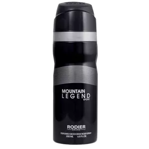 اسپری بدن مردانه رودیر مدل مونتاین لجند Mountain Legend حجم 200 میلی لیتر