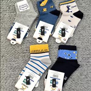 جوراب بچگانه نیم ساق نخ پنبه سایز ۷ تا ۹ سال کیفیت عالی