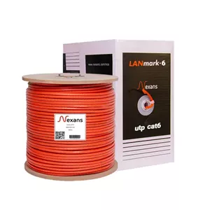 کابل شبکه نگزنس فلوک پاس وارداتی nexans cat6 utp حلقه ۳۰۵ متری