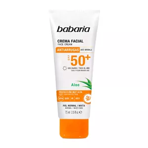 کرم ضد آفتاب و ضد چروک صورت باباریا SPF50 حجم 75 میل