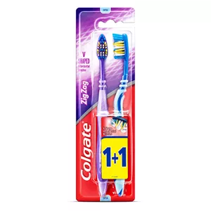 مسواک 2 تایی کلگیت زیگ زاگ مدیوم 