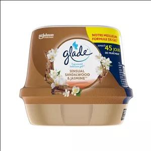 ژل خوشبو کننده با رایحه چوب صندلو گل یاس انگلیسی گلید 180 گرم glade