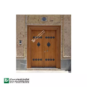درب چوبی سنتی ورودی منازل، ویلا ها و اقامتگاه ها صنایع چوب ساج مدل S12