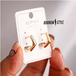 گوشواره حلقه ای کوچک طرح هندسی برند ژوپینگ E9016