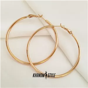 گوشواره حلقه ای ساده بزرگ برند ژوپینگ E6033 