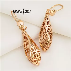 گوشواره آویز ژوپینگ طرح مشبک E6029 