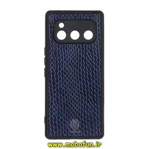 قاب گوشی Daria Bond 5G داریا باند چرمی پوست ماری محافظ لنزدار سرمه ای کد 25722