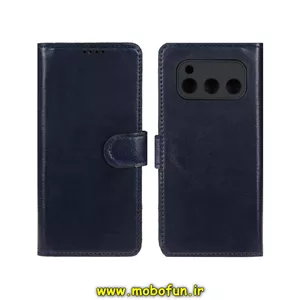 کیف گوشی Daria Bond 5G داریا باند مگنتی طرح چرم کتابی سرمه ای کد 40934