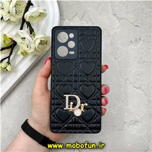 قاب گوشی Poco X5 Pro - Redmi Note 12 Pro 5G شیائومی پافر چرمی اورجینال Hard محافظ لنز دار طرح Dior مشکی کد 59710