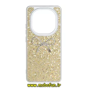 قاب گوشی Redmi Note 14 Pro 4G شیائومی Bling Diamond پاپیونی طلایی کد 76698