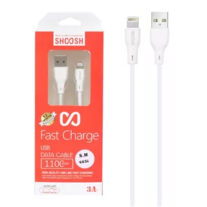 کابل شارژ 1.1 متری فست آیفون Shoosh مدل SH403i رنگ سفید کد 30576