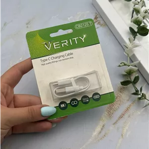 کابل شارژ پاوربانک 20 سانتی متر VERITY Type Cمدل CB2125 T- سفید کد 140203