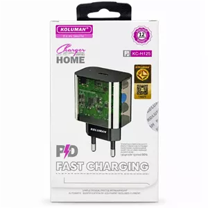 شارژر دیواری Koluman KC-H125 فست شارژ PD 20W کد 140727
