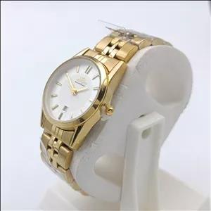 ساعت الگانس طلایی صفحه سفید زنانه