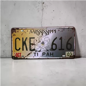 پلاک فلزی طرح Mississippi ابعاد 30×15