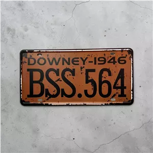 پلاک فلزی طرح Downey 1946 ابعاد 30×15
