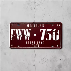 پلاک فلزی طرح Michigan ابعاد 30×15
