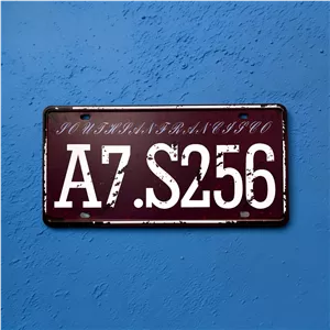 پلاک فلزی طرح A7.S256 ابعاد 30×15