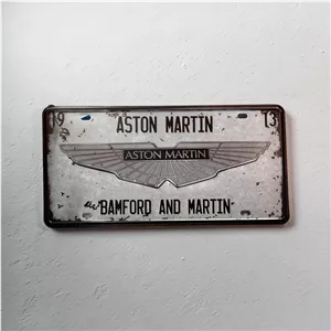 پلاک فلزی طرح Aston Martin Trademark ابعاد 30×15