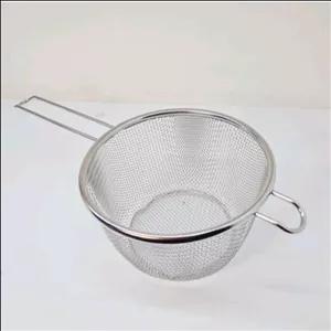 سبد سرخ کن استیل دسته دار