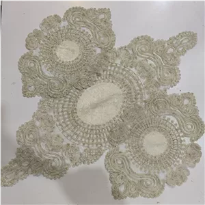 رومیزی جلومبلی دانتل  سه تکه بیضی ترک