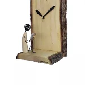 ساعت چوبی دست‌ساز مدل کتابخوان ایران بلوط