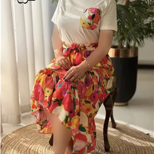 ست تیشرت دامن تک جیب کد2667